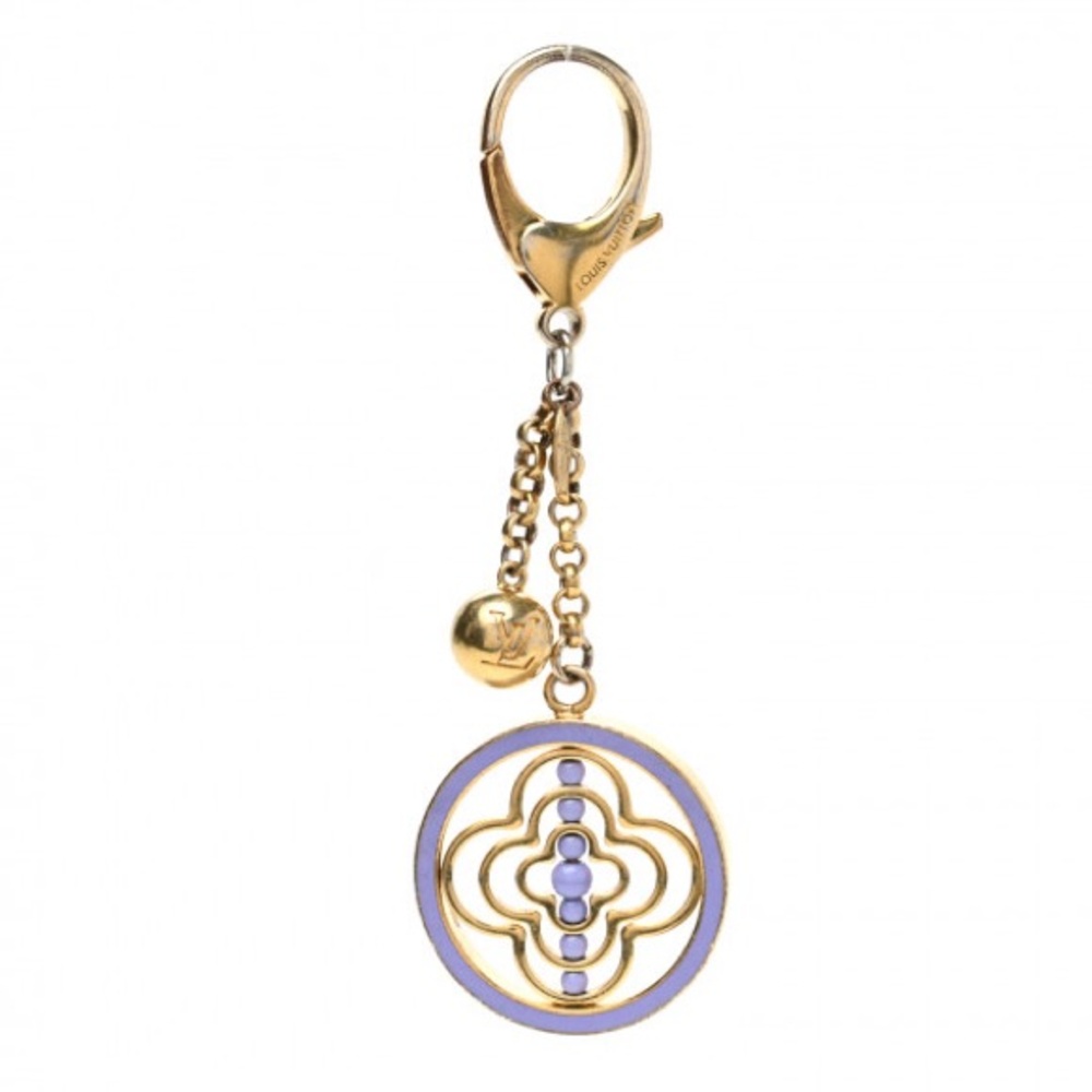 Louis Vuitton Gold and Lavender Key Holder purse charm key chain